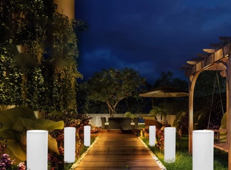 Светильник Цилиндр 30х180 питание от АКБ, RGB